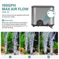 Hygger 6W kit image highlights complete aeration accessories included