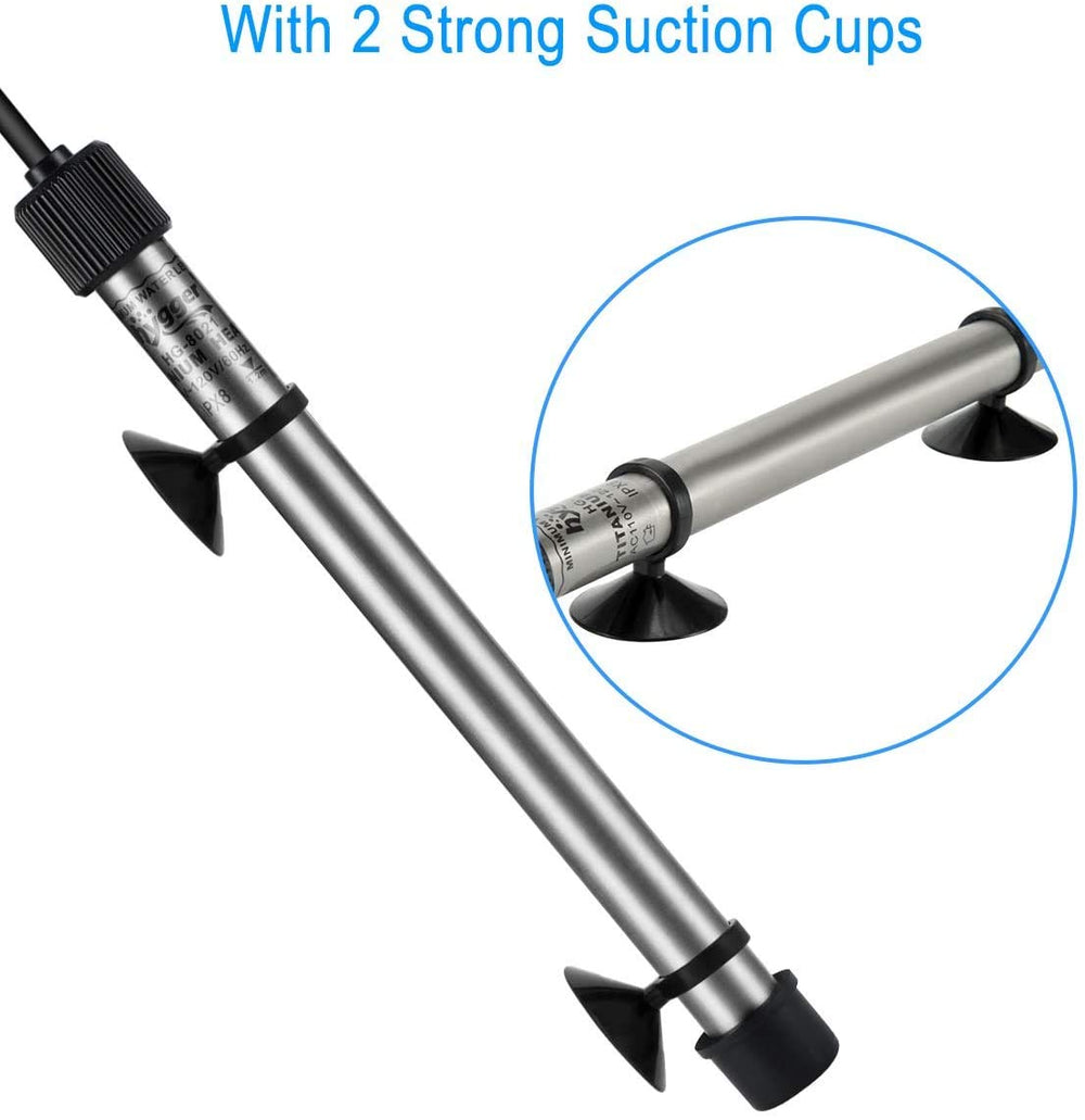 Hygger 802 replacement rod with suction cups ready for secure mounting in freshwater and saltwater tanks.