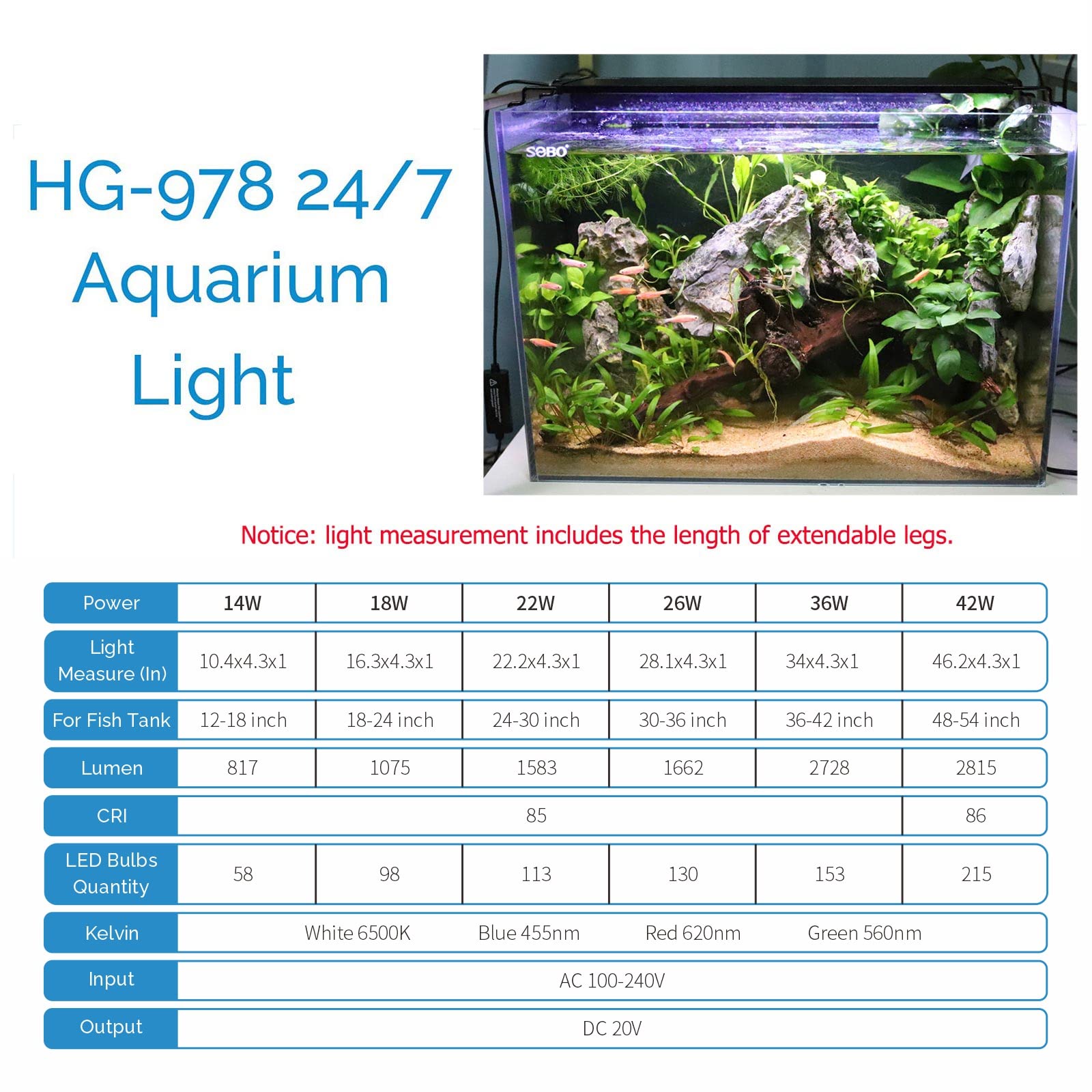 hygger Advanced LED Aquarium Light timer control and dimming for easy scheduling