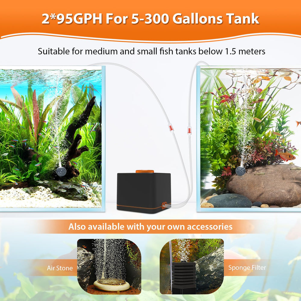 hygger air pump ABS shell provides durable protection in busy setups.