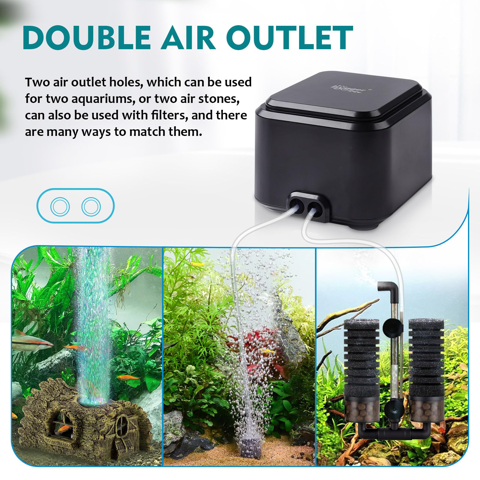 hygger durable copper motor ensures stable performance and longer life in daily aquarium use