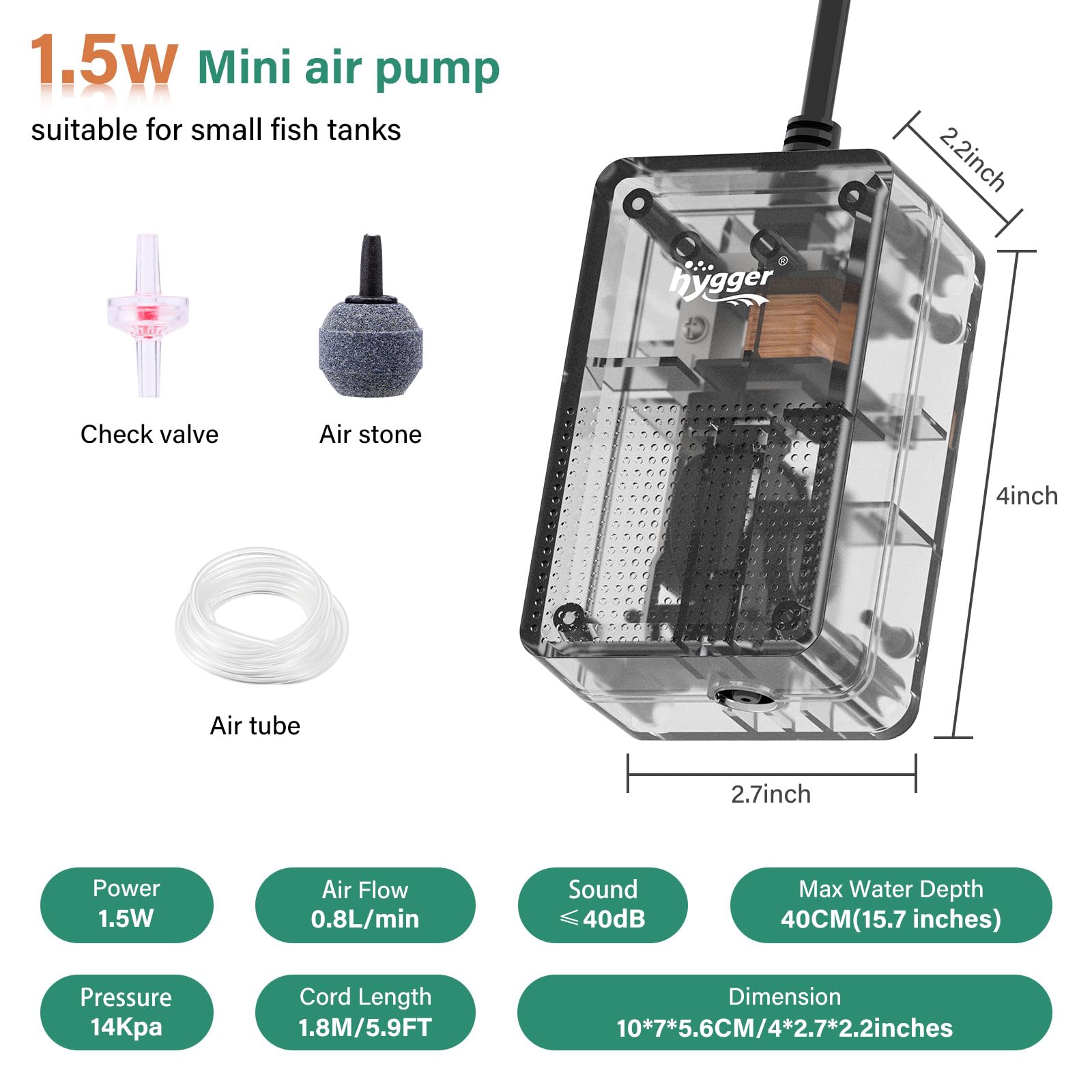 Hygger adjustable power options suit small to large tanks and hydroponics.