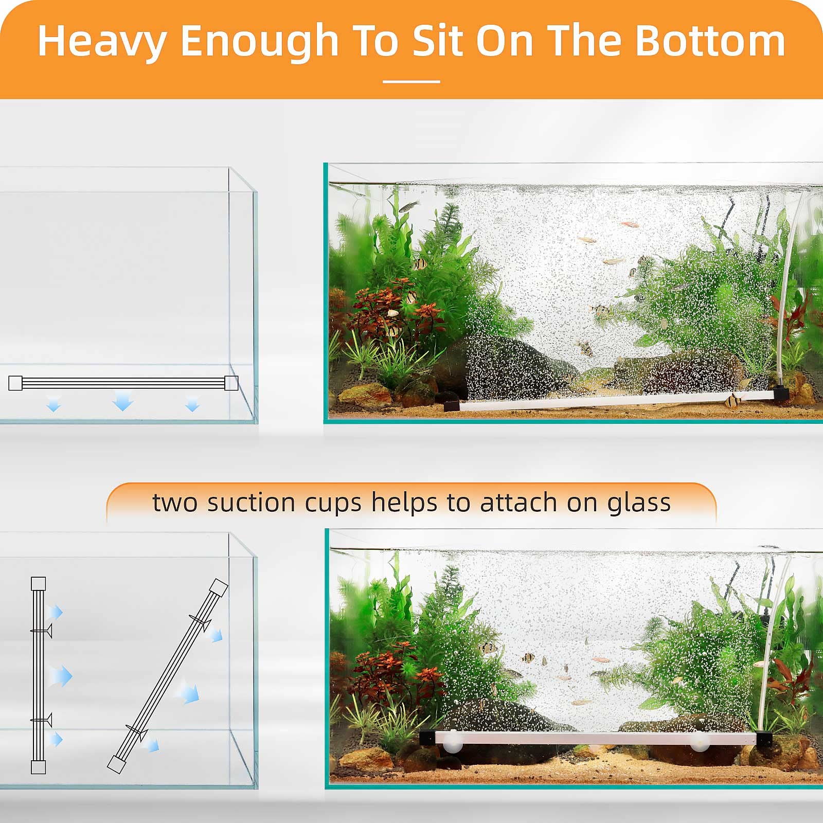 hygger air wand and hose assembly demonstrates durable setup for reliable aeration.