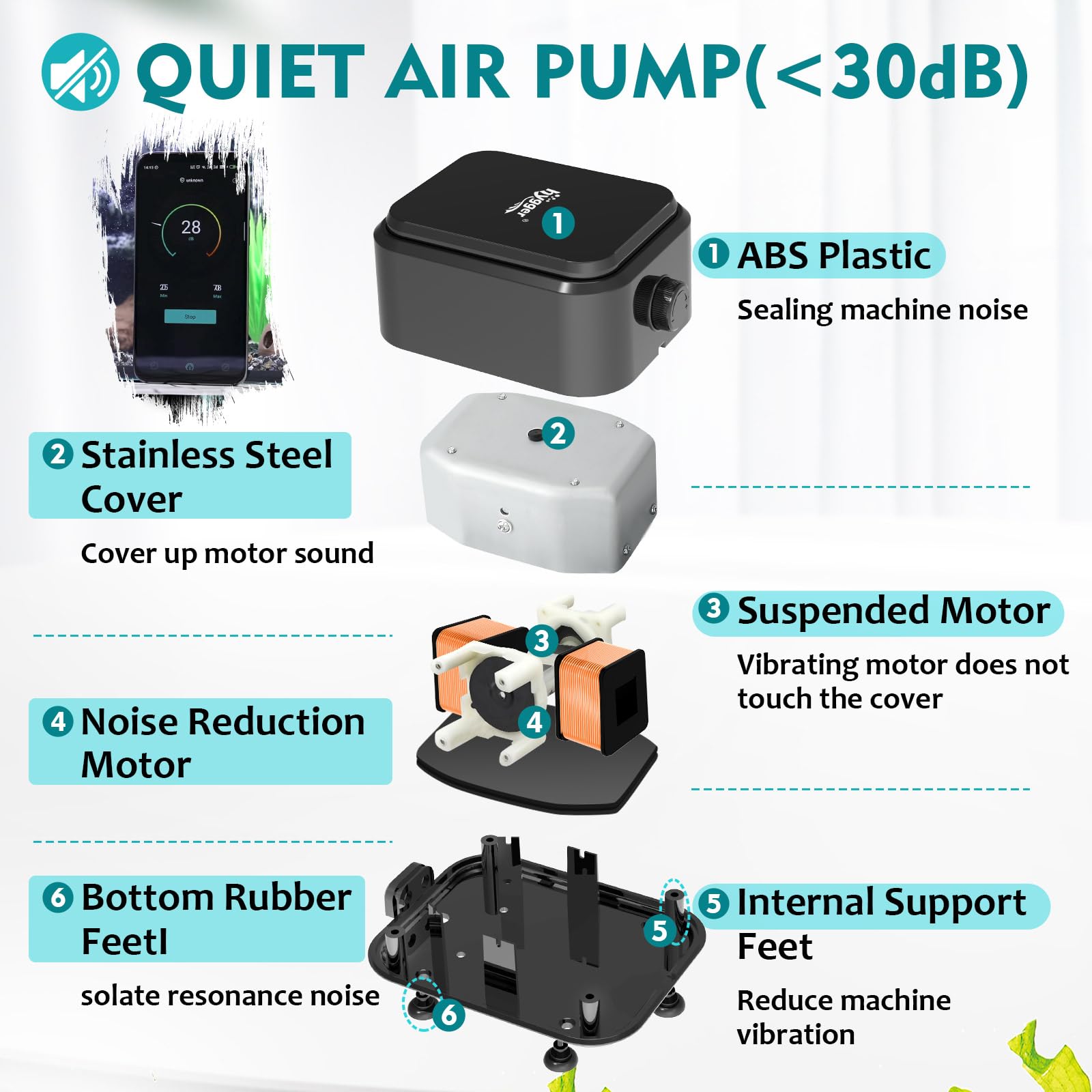 hygger adjustable flow knob enables customized air rate for tank size and livestock needs