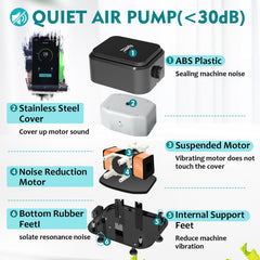 hygger adjustable flow knob enables customized air rate for tank size and livestock needs