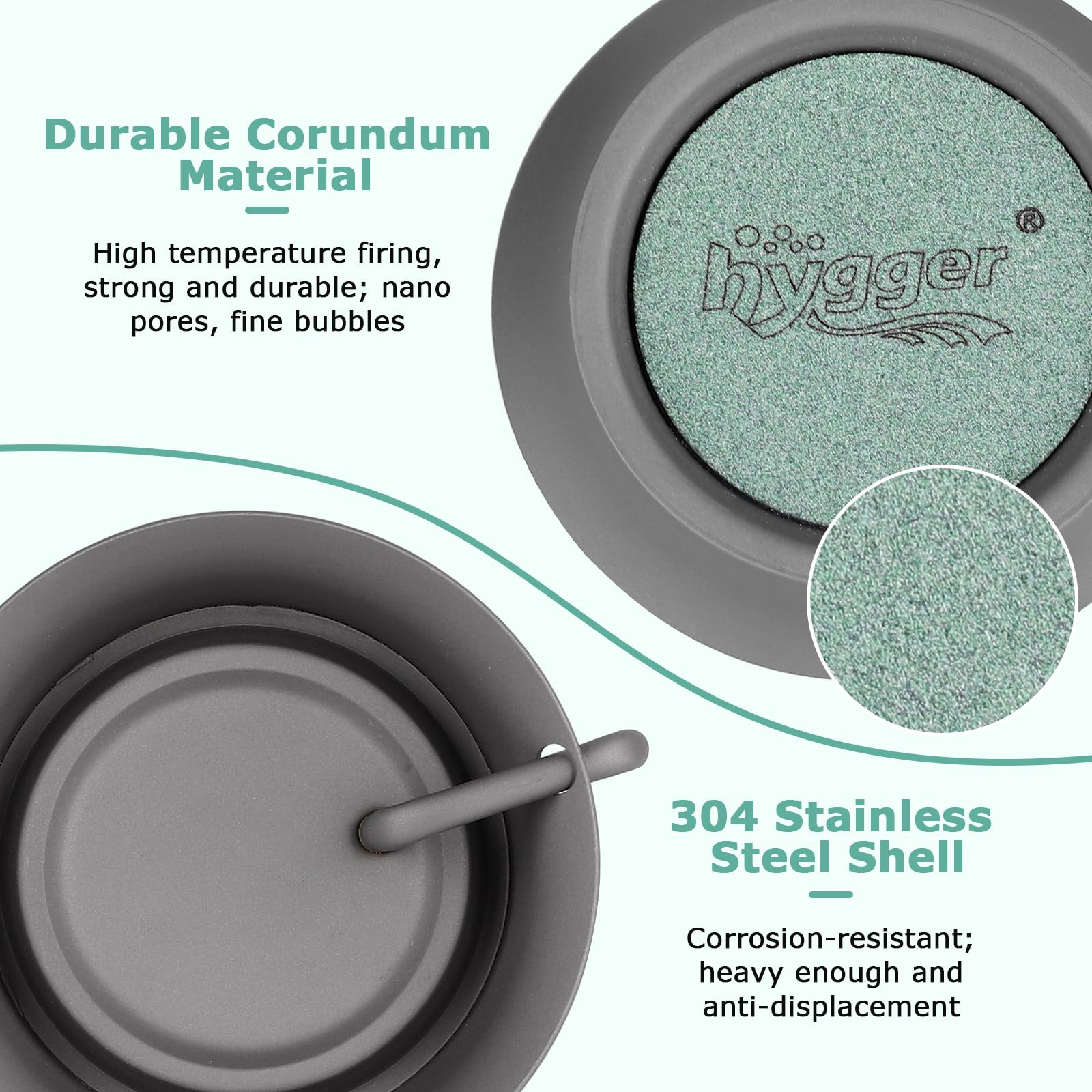 Hygger aquarium air stone dense bubbles produce vibrant, oxygen-rich water in tanks.