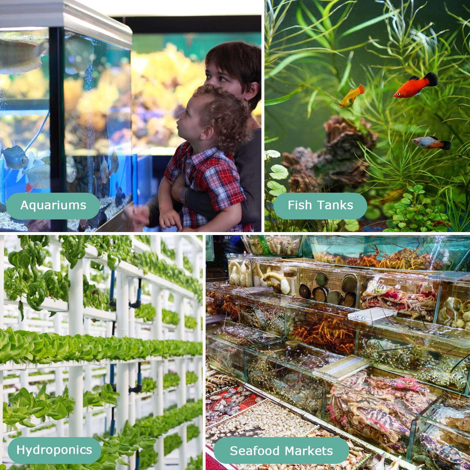 Hygger aquarium air stone hose and tubing assembly supports flexible layouts.