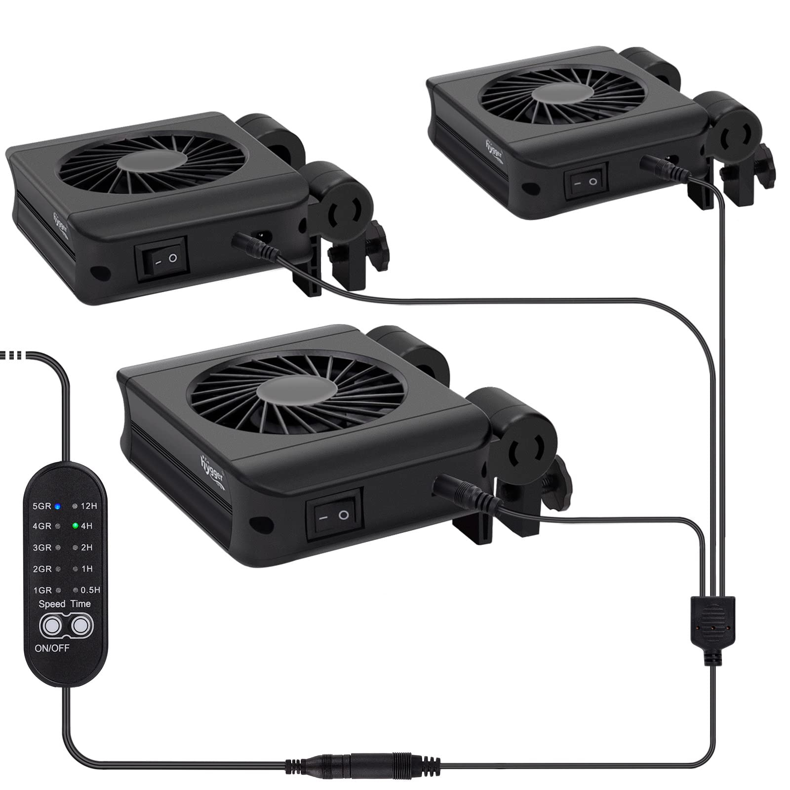Hygger aquarium chillers fan front view showing compact cooling for steady tank temps