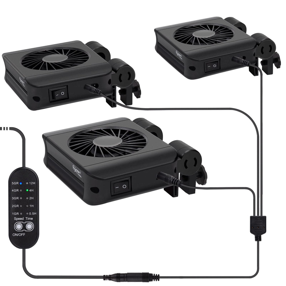 Hygger aquarium chillers fan front view showing compact cooling for steady tank temps