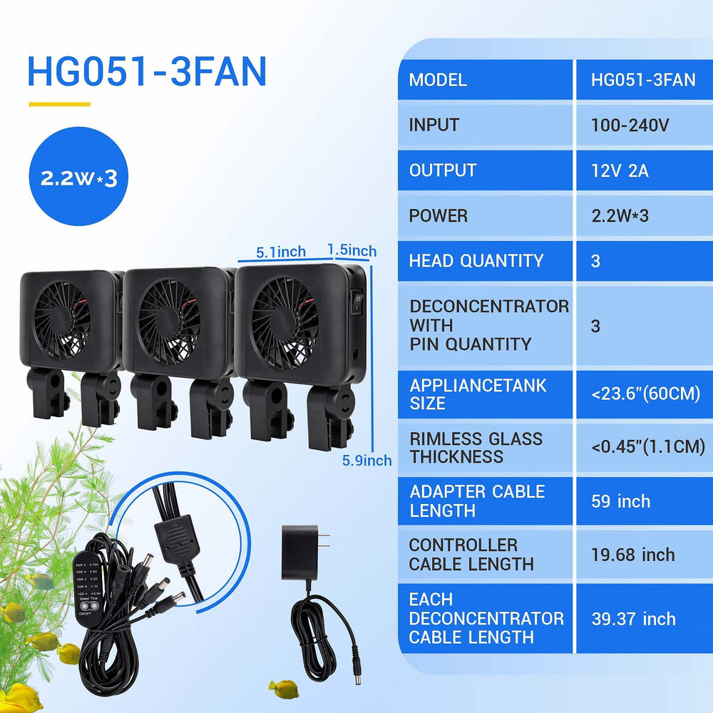 Hygger aquarium chillers fan wall mount for versatile placement around tanks