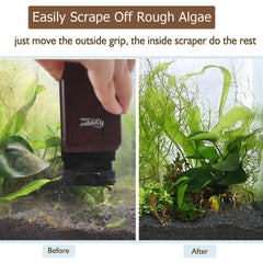 hygger aquarium magnetic cleaner connection shows seamless two-piece magnet pairing for glass
