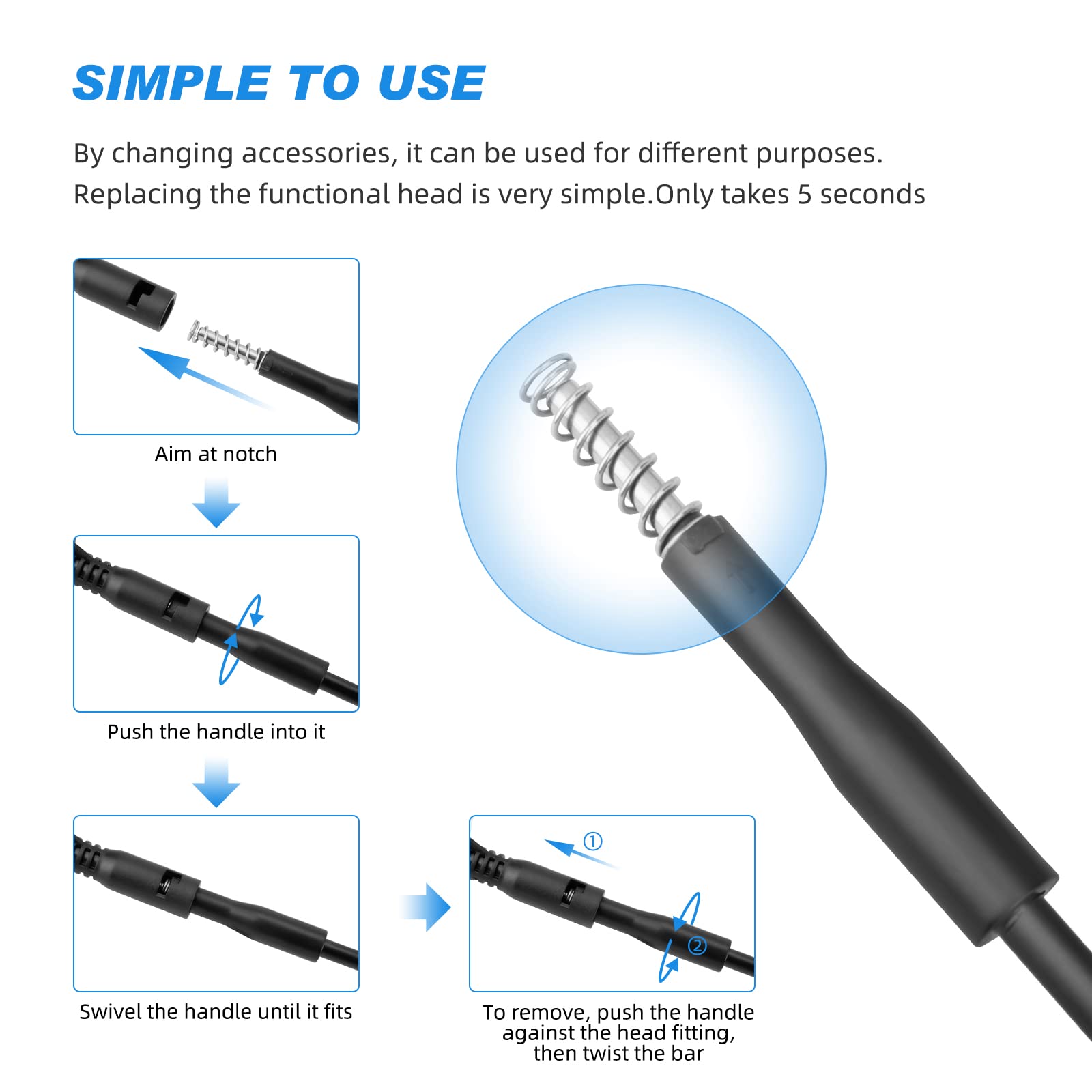 Hygger aquarium cleaning kit demonstrates compact 4 in 1 design