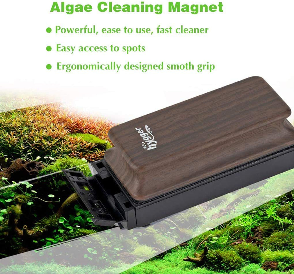 Hygger floating-scrubber-retrieval shows effortless fetch after cleaning.