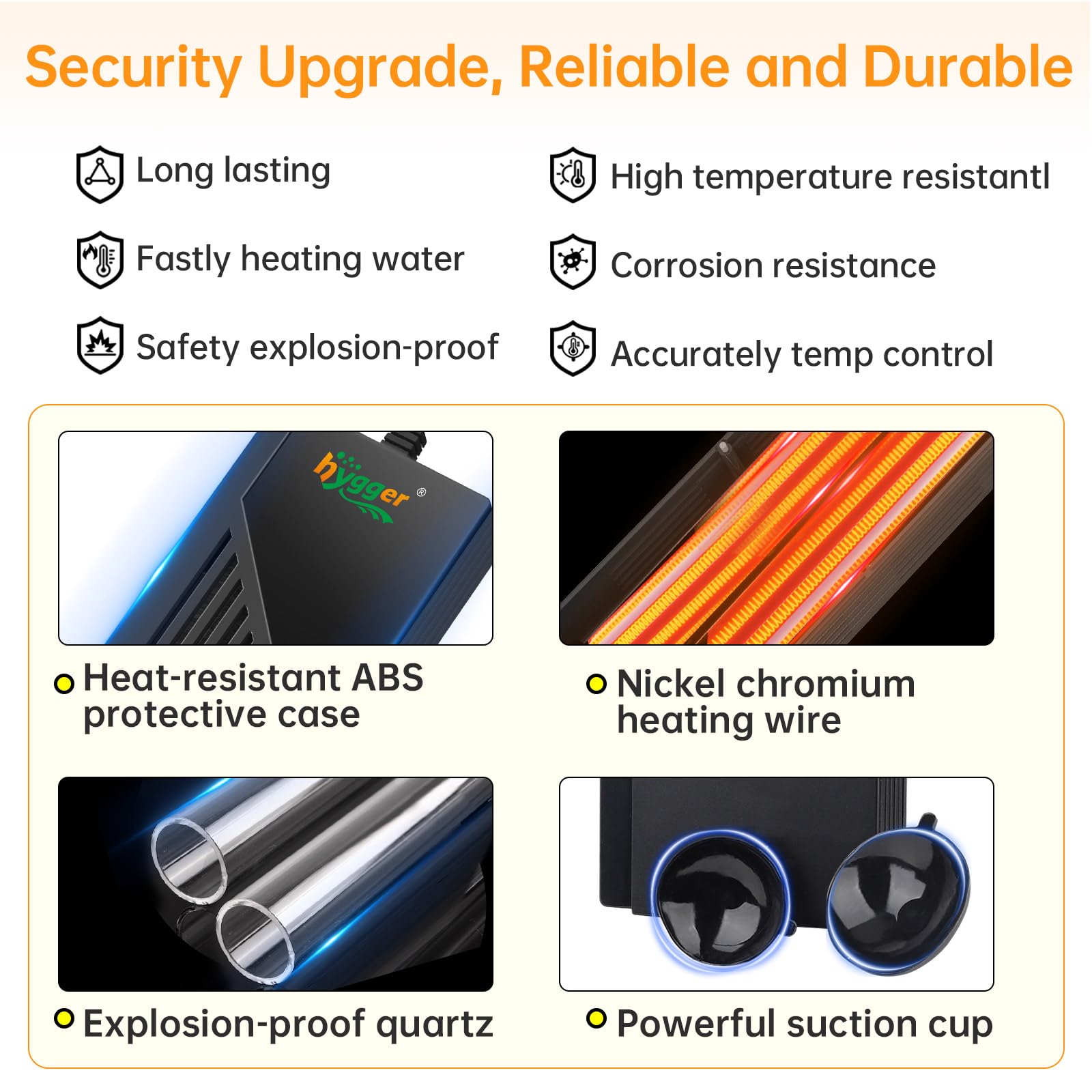 hygger aquarium heater low temperature protection helps maintain stable habitat.