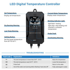 hygger aquarium heater water protection guard reduces contact and burns risk