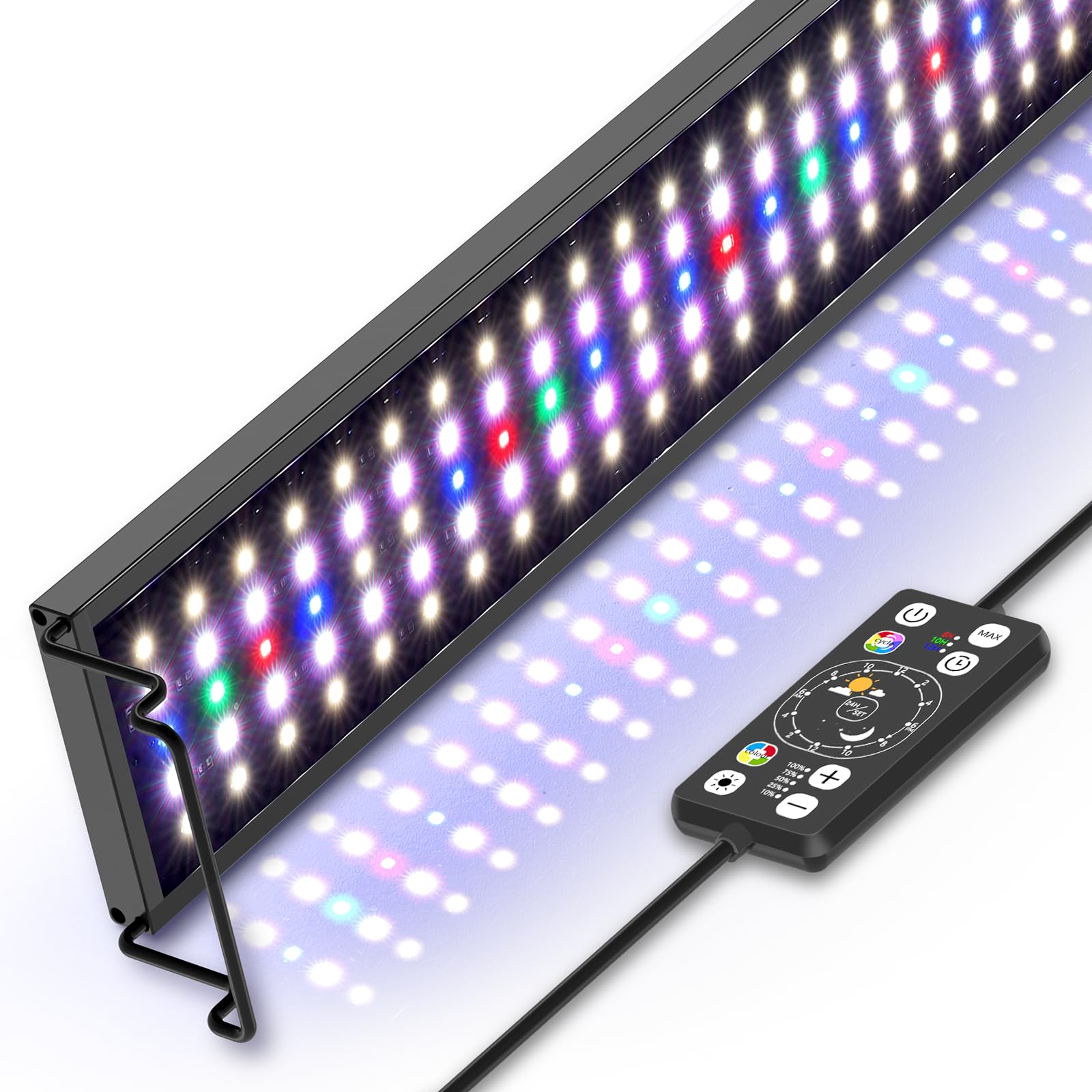 hygger aquarium led light 26w 1360 lumens delivers bright, vivid visuals for freshwater tanks