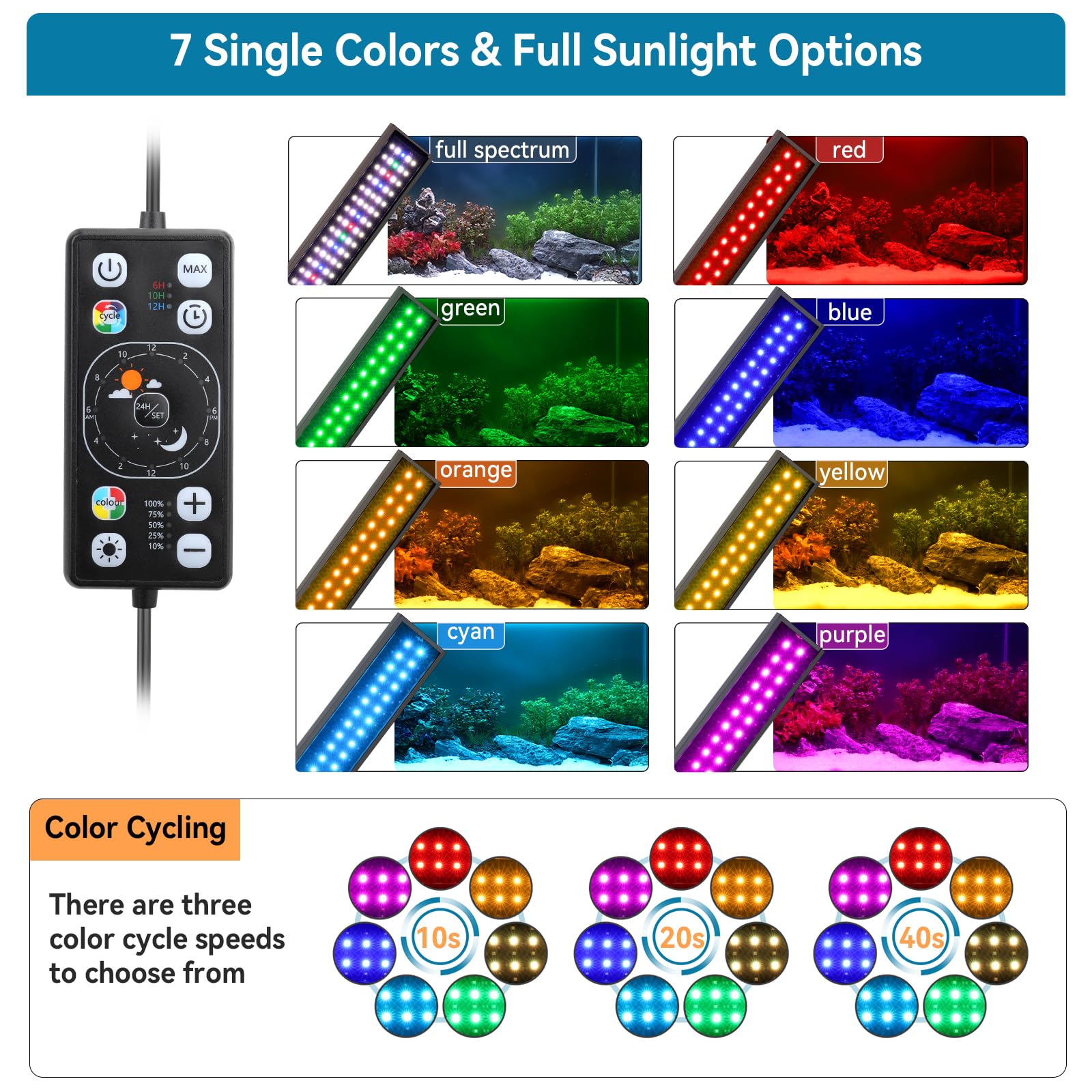Hygger aquarium LED light timer-memory demonstrates automated schedule recall