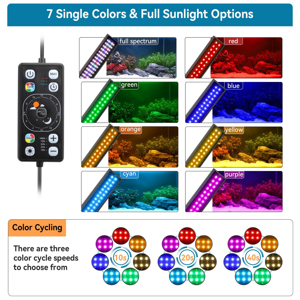 Hygger aquarium LED light timer-memory demonstrates automated schedule recall