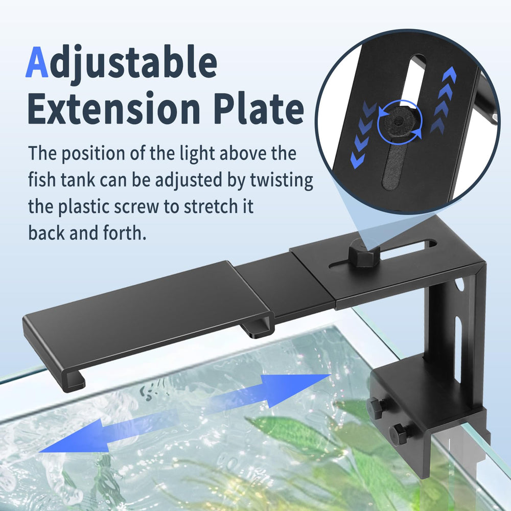 Hygger HG978 clip detail highlighting durable plastic and aluminum construction.