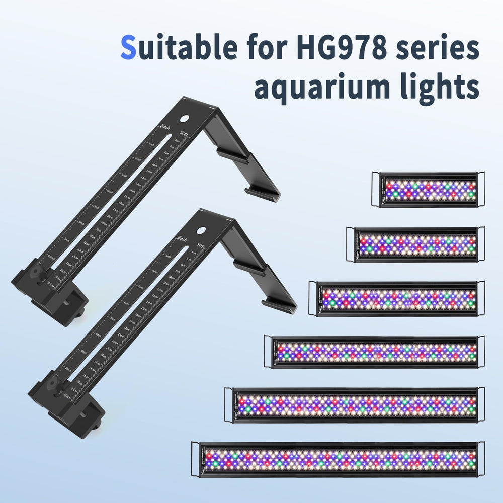 Hygger HG978 mounted above water surface for clear light without splash risk.