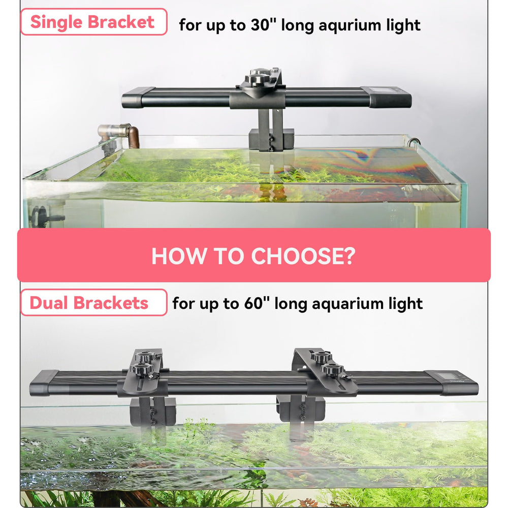 Hygger aquarium light riser fits long lights up to sixty centimeters.
