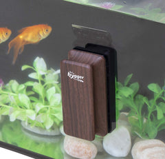 Hygger Aquarium Magnetic Cleaner scrubber inside demonstrates quick attraction for efficient cleaning.