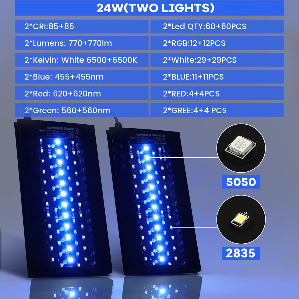 Hygger aquarium setup for 20-30 gal offers vibrant, balanced lighting.