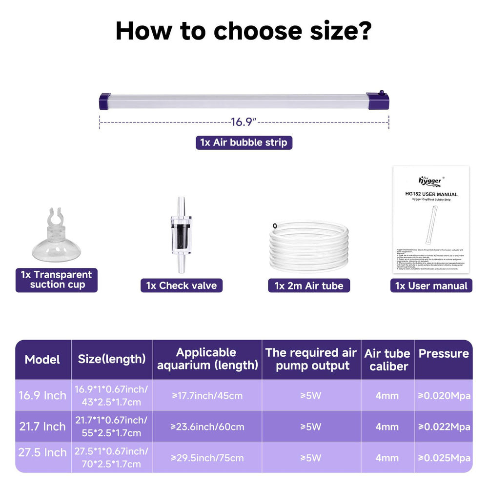 Hygger aquarium bubble bar setup with easy installation and dependable performance