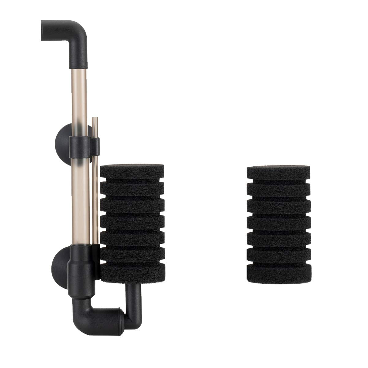 Hygger Aquarium Single Sponge Filter full product demonstrates a compact, space-saving design for small tanks.