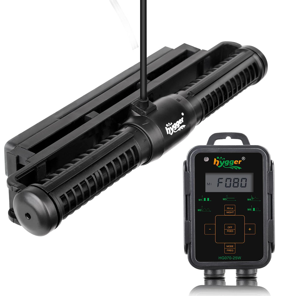 Hygger wave maker front view showing compact design and improved water circulation