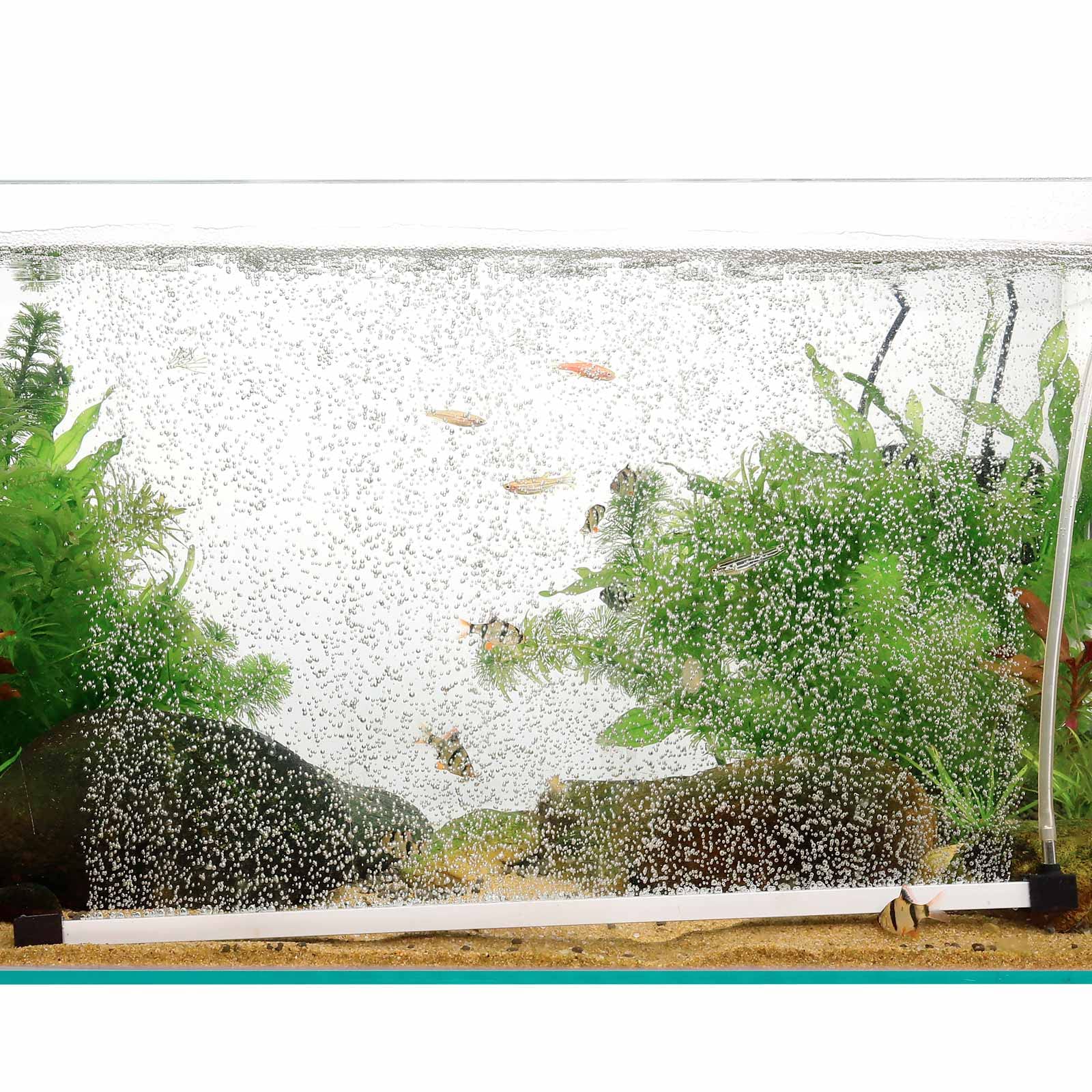 hygger bubble curtain wall 16in air stone kit in tank improves oxygen diffusion.