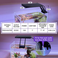 hygger clip-on bracket installation on thin aquarium glass