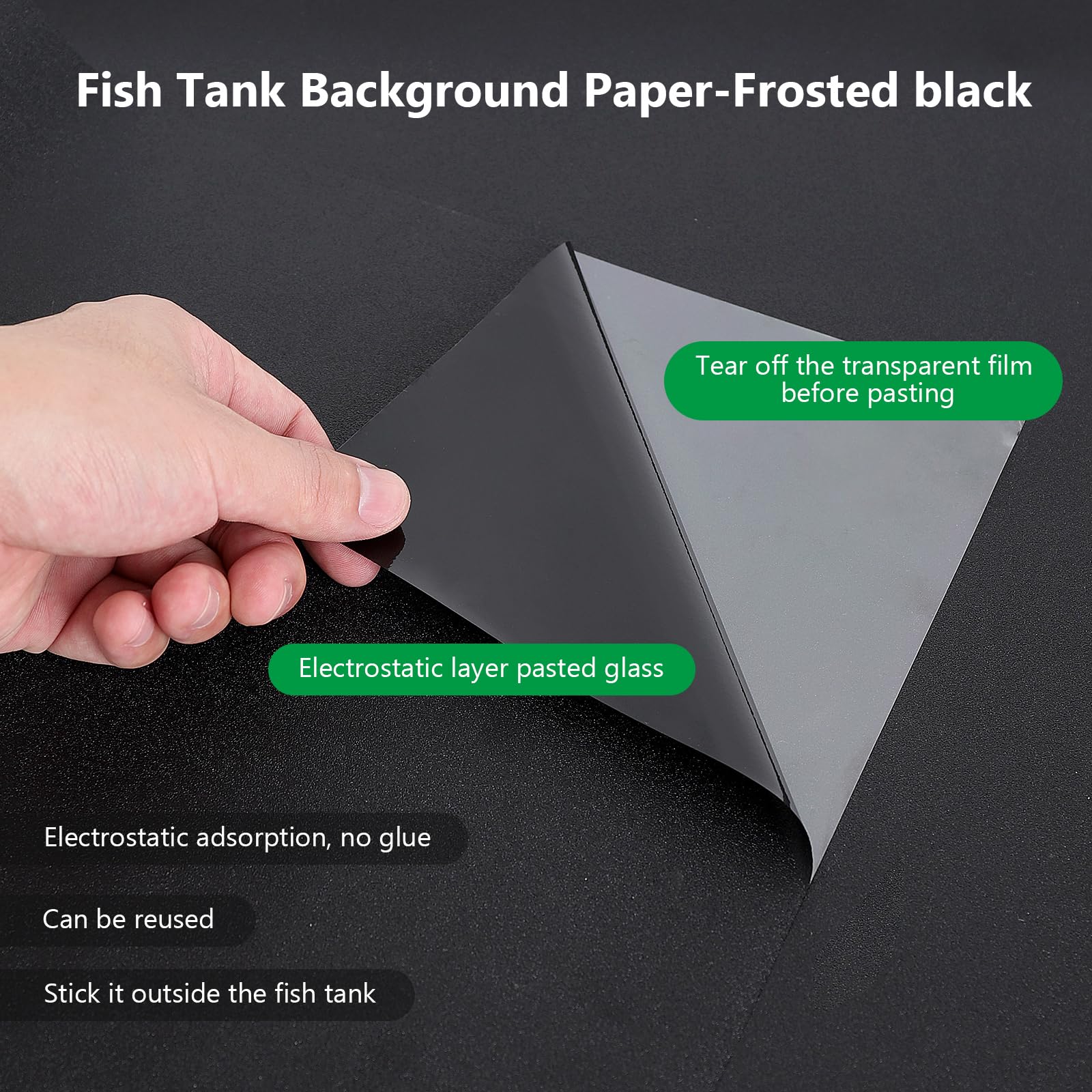 Hygger CO2 backdrop edge rolled design helps prevent curling for a neat mount.