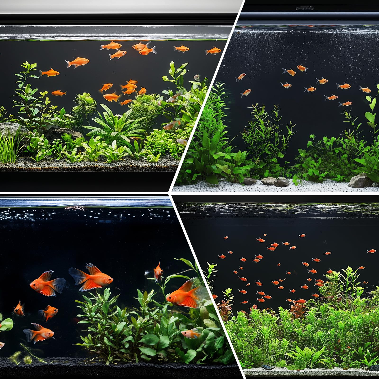 Hygger CO2 backdrop non-reflective surface reduces glare and enhances viewing.