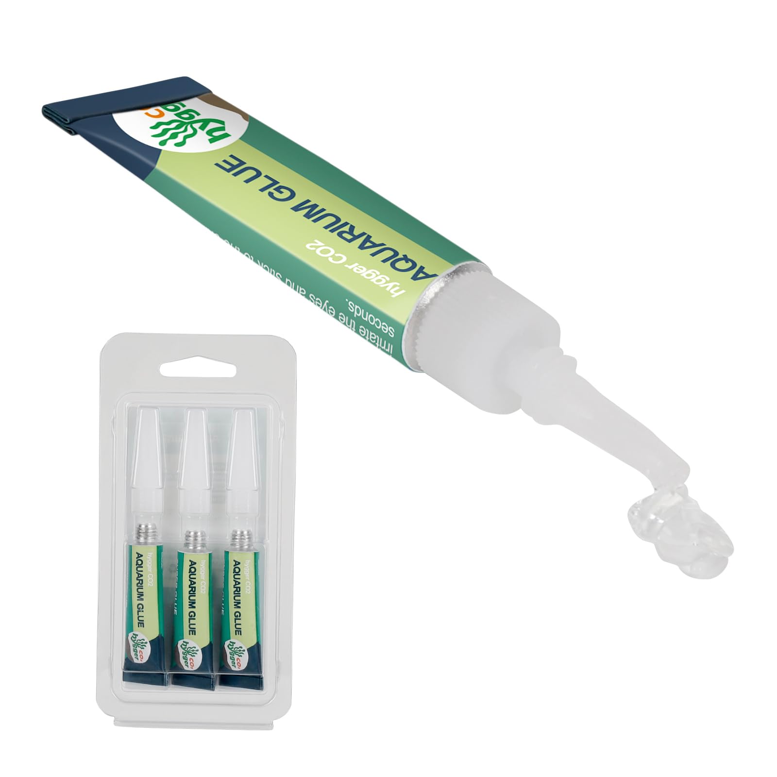 Hygger CO2 aquarium glue nozzle is wiped clean after use.