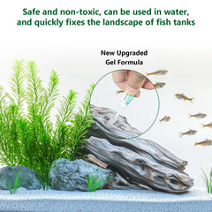 Hygger CO2 aquarium glue gel texture enables precise bonding of plants and decor.