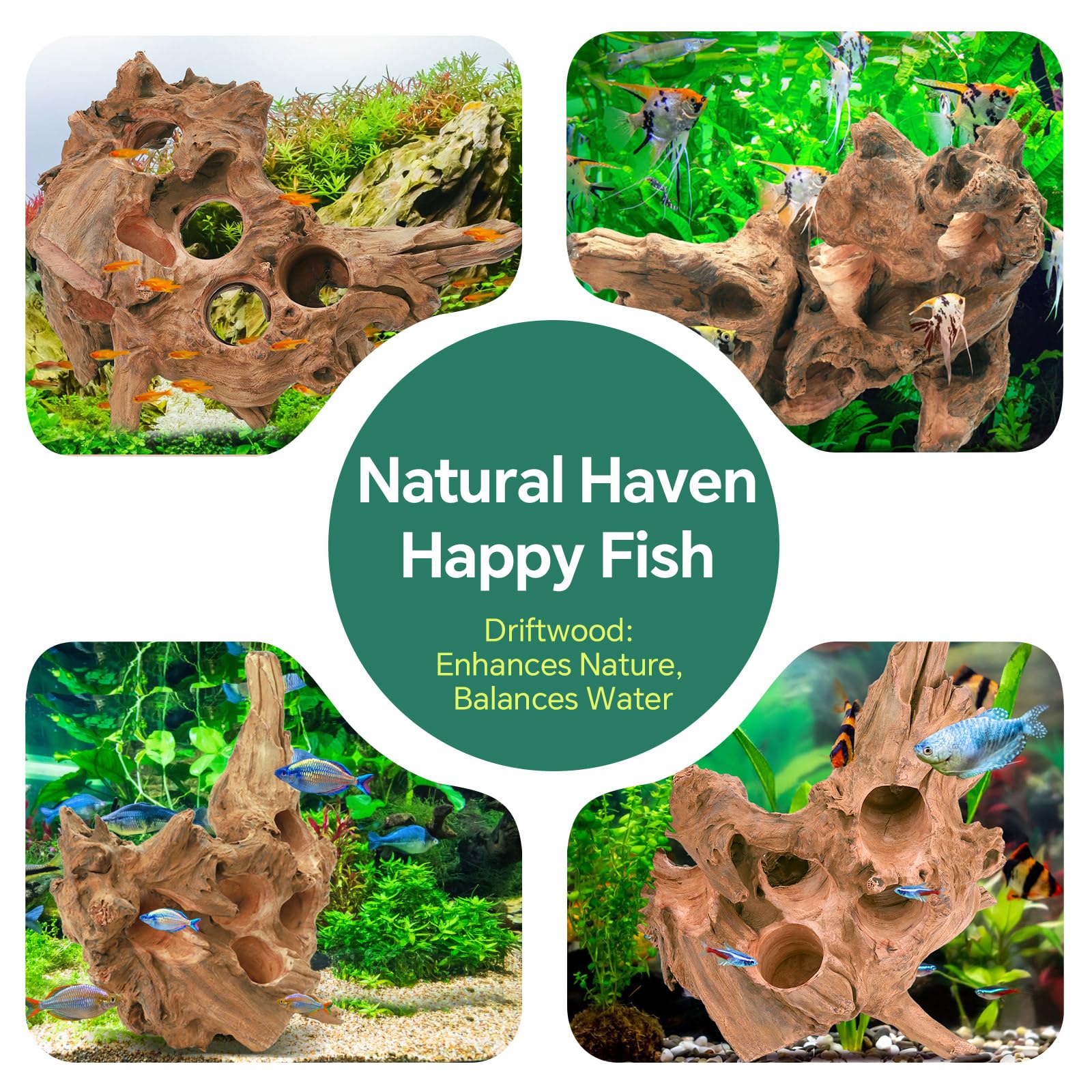 Hygger CO2 driftwood measures 11-15 inches for large tanks