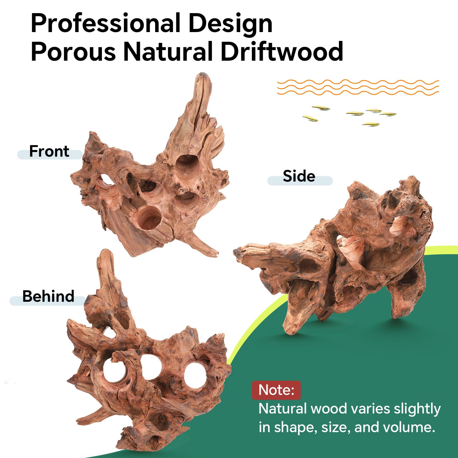 Hygger CO2 driftwood tannins may tint water naturally