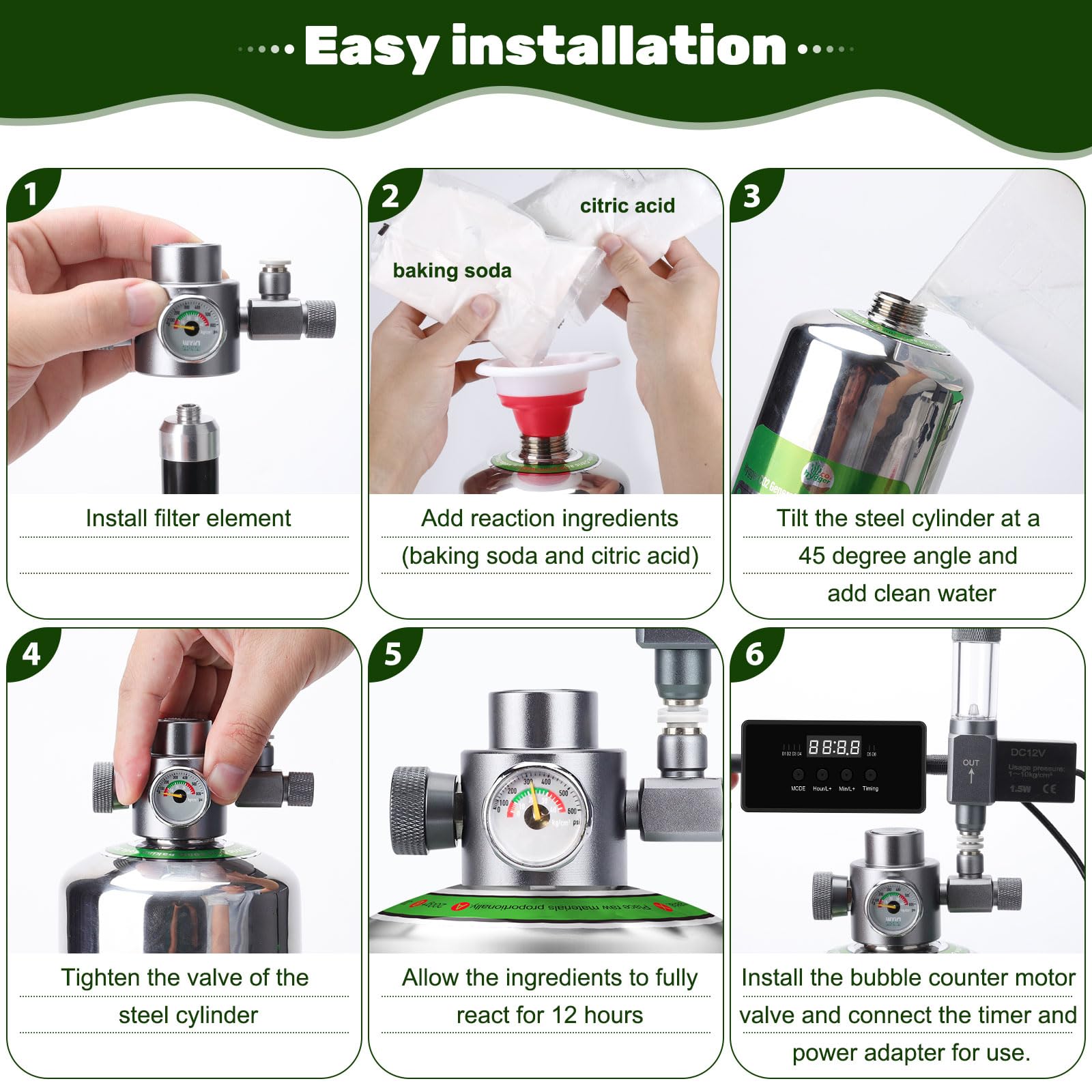 Hygger CO2 hoses and accessories for smooth setup