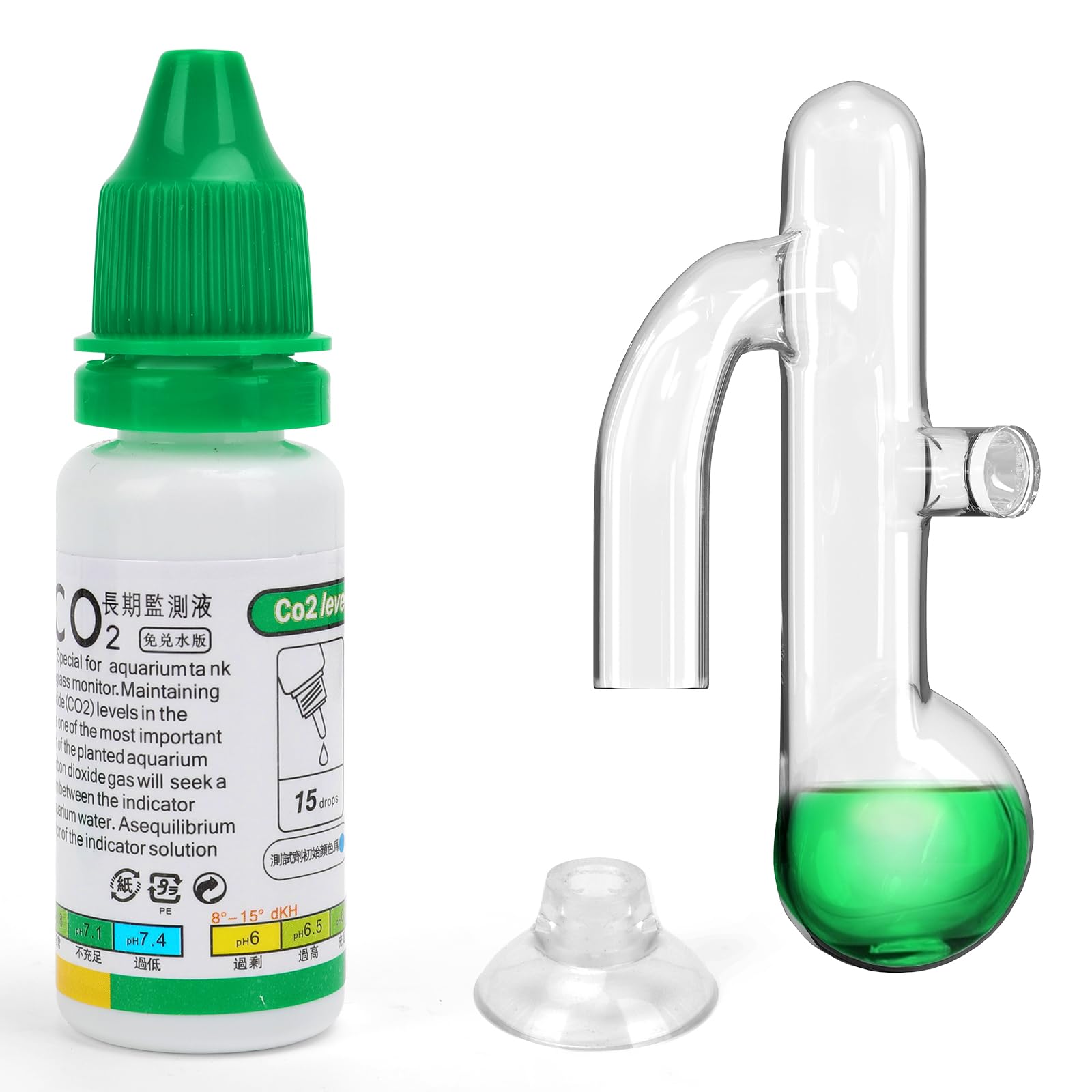 Hygger CO2 Nano Drop Checker compact size fits discreetly in small tanks.