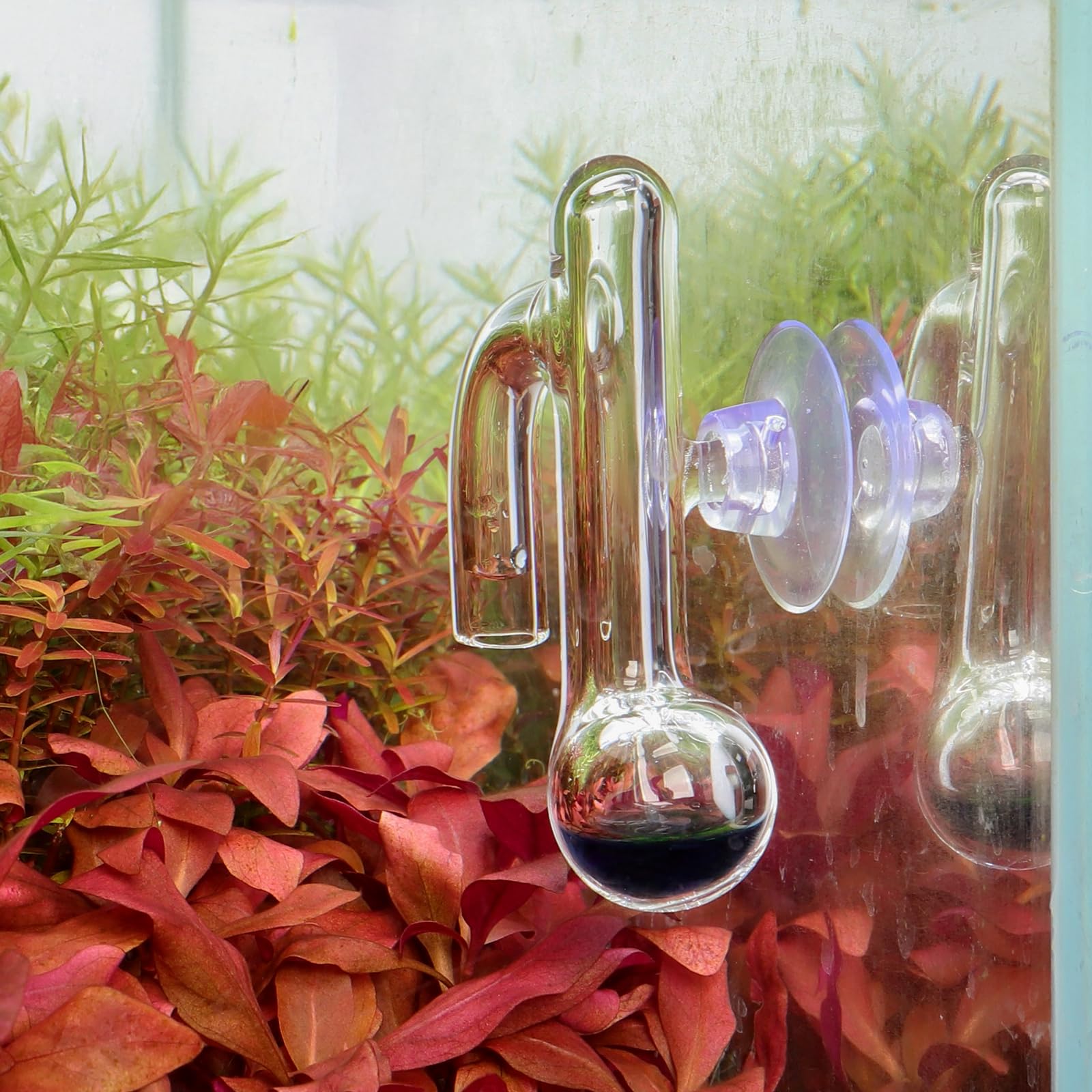 Hygger CO2 Nano Drop Checker glass indicator shows color change for easy CO2 monitoring.