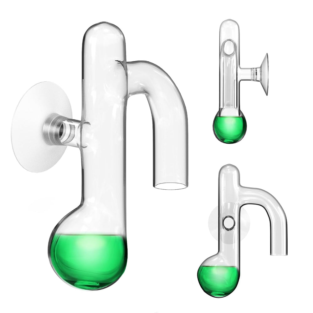 Hygger CO2 Nano Drop Checker planted-tank view demonstrates readings from multiple angles.