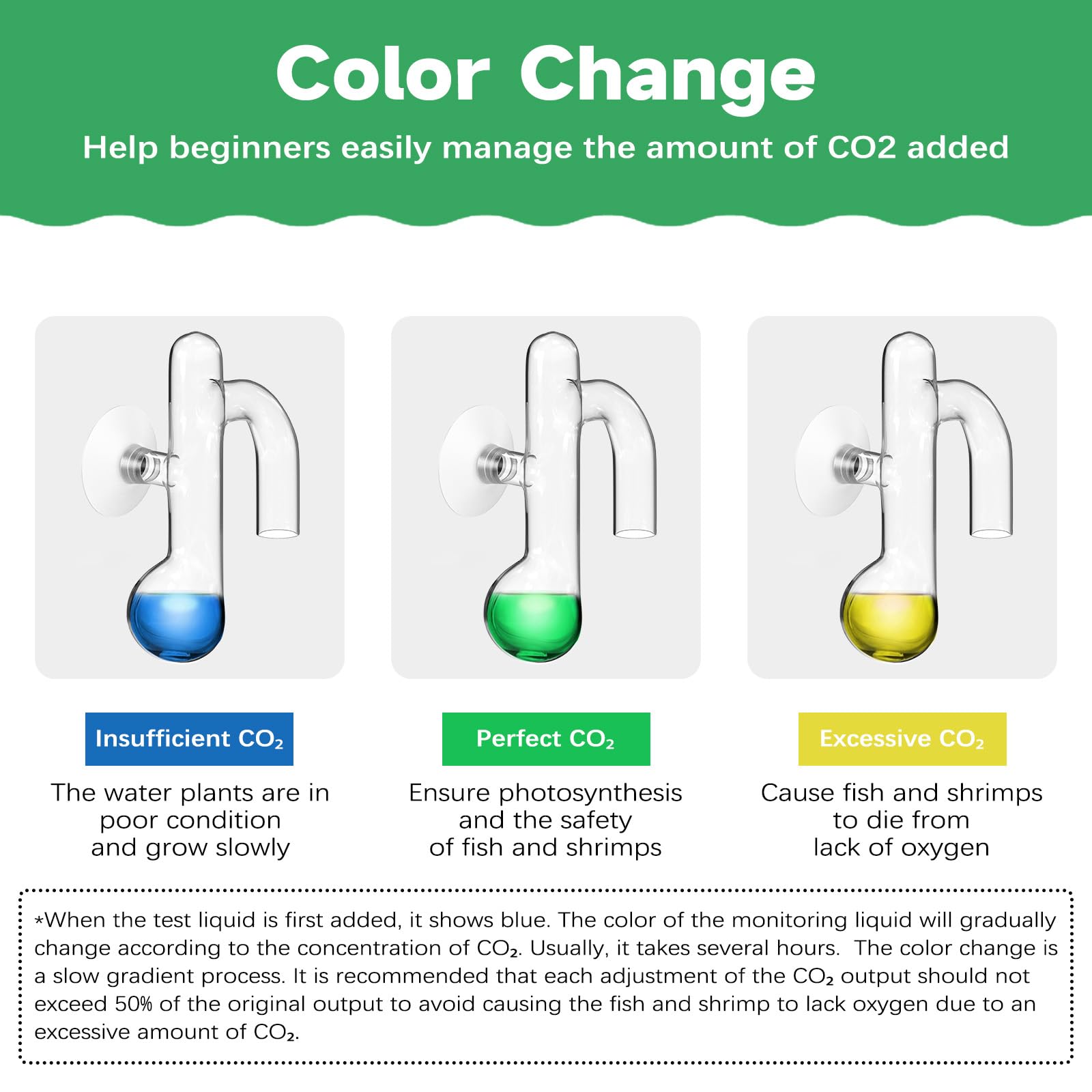 Hygger CO2 Nano Drop Checker indicator solution enabling straightforward CO2 management.