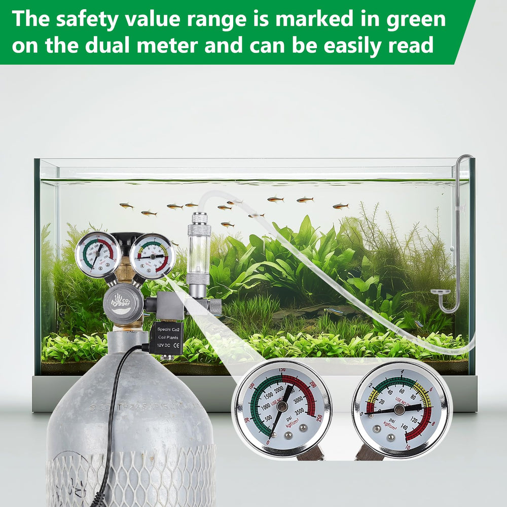 Hygger CO2 regulator aluminum body demonstrates durability and long service life.