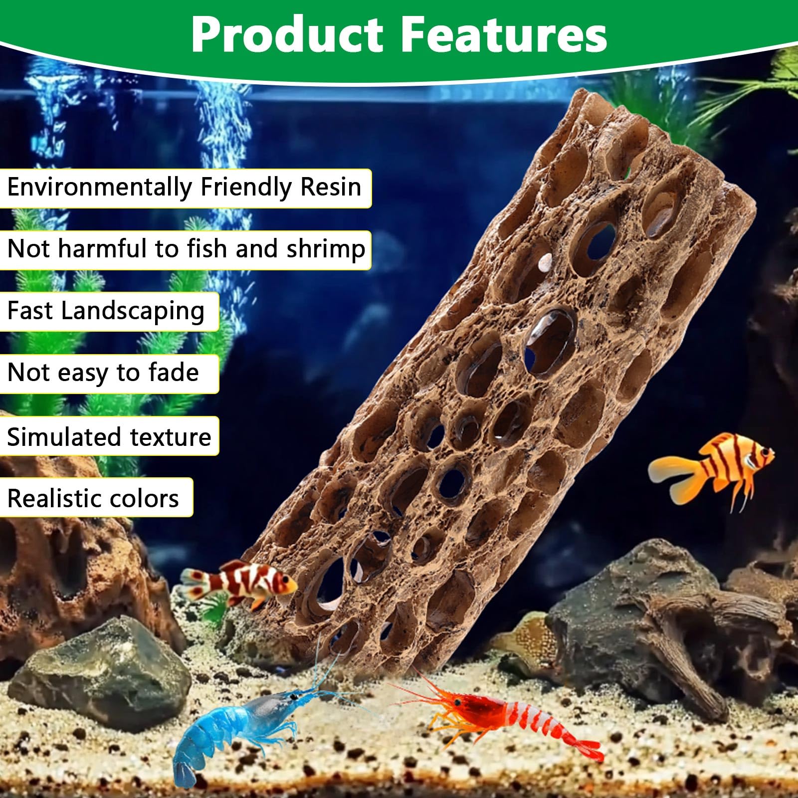 Hygger CO2 resin cholla wood decor is a durable resin option.