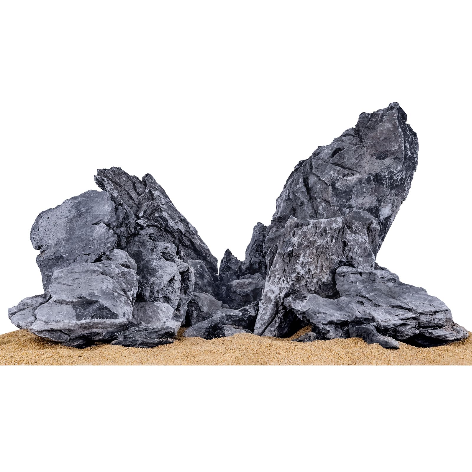 Hygger CO2 Seiryu rock natural hardscape pack showcases authentic textures