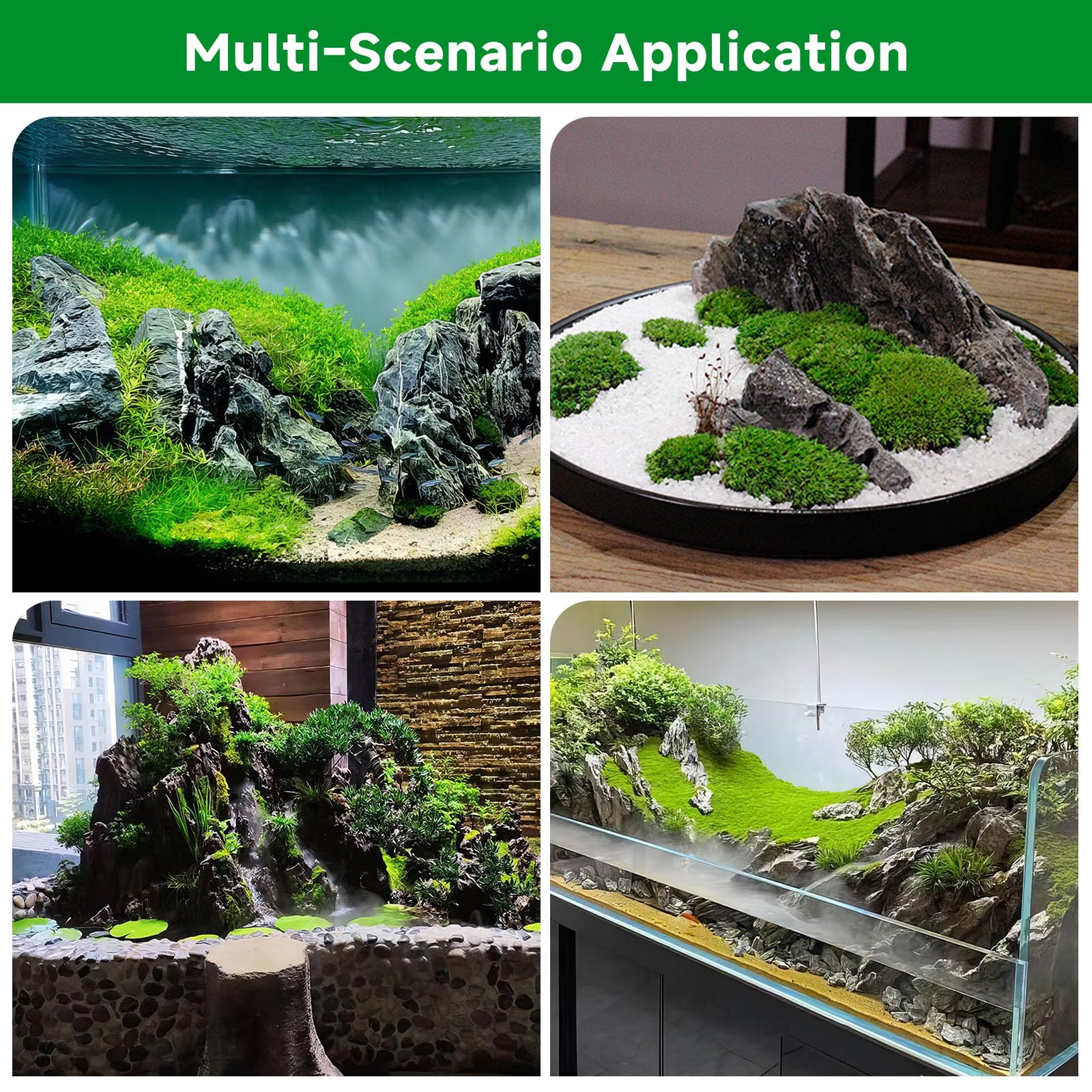 Hygger CO2 Seiryu rock panel mountain scene inspires natural aquascapes