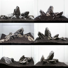 Hygger CO2 Seiryu rock water-line detail supports vivid underwater scenes