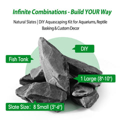 Hygger CO2 slate bridge-idea enhances aquascape arches and pathways