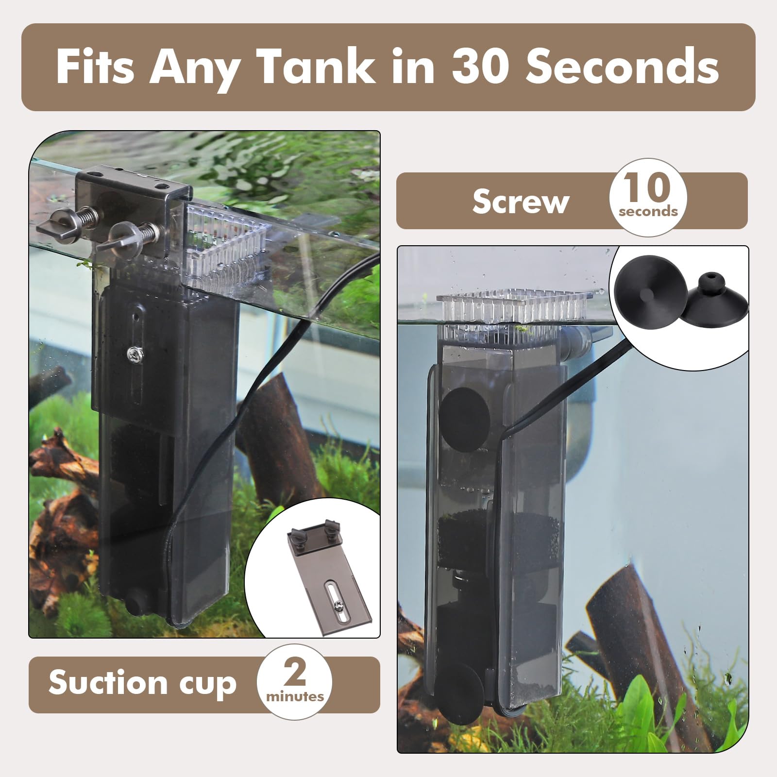 Hygger CO2 surface skimmer compact design saves space in crowded tanks.